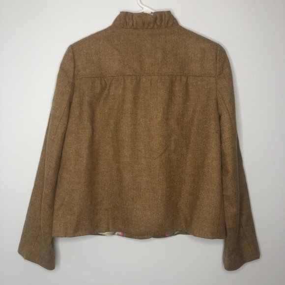 J. Crew Brown Ruffle Jacket - Picture 4 of 7